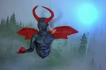 Lucifer Low Poly Wall Papercraft, Paper Sculpture, Low Poly PDF Template, DIY Decor & Gift