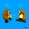 Bear with beehive 3D Decor Low poly Papercraft, DIY, PDF