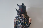 Rhino Mask: Digital Files for Papercraft. Printable PDF Template. 3d Origami Low Poly Model DIY.