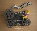 Cinema PDF Template, DIY 3d Model, FanArt, Paper Sculpture, Low Poly, Pepakura, Craft, Manualidad, Paper Art