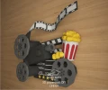 Cinema PDF Template, DIY 3d Model, FanArt, Paper Sculpture, Low Poly, Pepakura, Craft, Manualidad, Paper Art