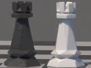 PDF papercraft chess rook template, for DIY, 3D Origami, Paper, Sculpture, pepakura chess figure