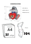 Cute Bunny Love Papercraft , PDF Template, DIY 3d Model, FanArt, Paper Sculpture, Low Poly, Pepakura, Craft, Manualidad, Arte de Papel