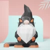 Low Poly Cat Gnomes ,2 designs, Halloween 3d Papercraft DIY paper sculpture decor