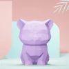 Low Poly Kitten Papercraft Sculpture: Geometric 3D Model (PDF Pattern)