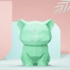 Low Poly Kitten Papercraft Sculpture: Geometric 3D Model (PDF Pattern)
