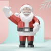 3D Santa Papercraft Template: Low Poly Christmas Decor (PDF Pattern)