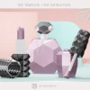 Papercraft Makeup set template ,3 designs | Low Poly Art Decor Sculpture for Home or Salon