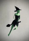 Witch - Make your own low-poly 3d wall decor, Papercraft doll, Digital download, PDF template