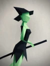 Witch - Make your own low-poly 3d wall decor, Papercraft doll, Digital download, PDF template
