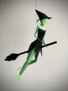 Witch - Make your own low-poly 3d wall decor, Papercraft doll, Digital download, PDF template