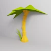 Palm 3D Wall Decor Low poly Papercraft, DIY, PDF