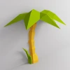 Palm 3D Wall Decor Low poly Papercraft, DIY, PDF