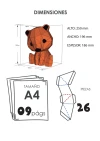 Little bear Christmas Papercraft , PDF Template, DIY 3d Model, FanArt, Paper Sculpture, Low Poly, Pepakura, Craft, Manualidad, Arte de Papel