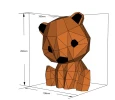 Little bear Christmas Papercraft , PDF Template, DIY 3d Model, FanArt, Paper Sculpture, Low Poly, Pepakura, Craft, Manualidad, Arte de Papel