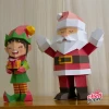 Santa Claus, Paper Santa Claus, Christmas, Papercraft Santa Claus, elf, Santa's helper, jingle bells, magical, celebration, Christmas tie