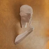 Papercraft Silence is golden, Paper Craft Silence is golden Model, golden PDF template, 3D Silence sculpture, Low poly pattern Silence