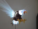 Eagle With Light Papercraft , PDF Template, DIY 3d Model, FanArt, Paper Sculpture, Low Poly, Pepakura, Craft, Manualidad, Arte de Papel
