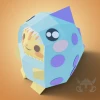 CAT-DINO, Papercraft, Template, DIY, Paper, Low Poly, Cute, Kawaii, 3D Model, Pdf Low Poly, Kids Toy