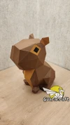 Baby Capybara, Papercraft, Template, DIY, Paper, Low Poly, Cute, Kawaii, 3D Model, Pdf Low Poply, Kids Toy