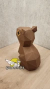 Baby Capybara, Papercraft, Template, DIY, Paper, Low Poly, Cute, Kawaii, 3D Model, Pdf Low Poply, Kids Toy