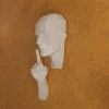 Papercraft Silence is golden, Paper Craft Silence is golden Model, golden PDF template, 3D Silence sculpture, Low poly pattern Silence