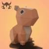 Baby Capybara, Papercraft, Template, DIY, Paper, Low Poly, Cute, Kawaii, 3D Model, Pdf Low Poply, Kids Toy