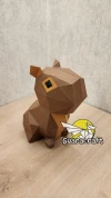 Baby Capybara, Papercraft, Template, DIY, Paper, Low Poly, Cute, Kawaii, 3D Model, Pdf Low Poply, Kids Toy