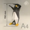 Digital templates in PDF for paper low-poly sculpture Penguin Dance