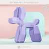 3D Papercraft Balloon dog template | Low Poly balloon dog