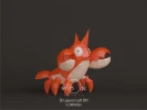 Corphish, DIY, Papercraft, Low Poly, 3D model, Pokemon, Series, Tv, Animation, Anime, Room Decor