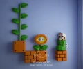 Mario Bros Diorama, DIY, Papercraft, PDF, Low Poly, 3D model, Craft, Paper, Nes, Snes, Retro Game, Movie, Room Decor, Wall Decor