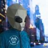 Alien Mask Low poly Papercraft, DIY, PDF