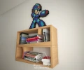 Megaman Pixel, DIY, Papercraft, Low Poly, Video Game, Nes, Snes, Retro Game, Capcom, Wall Decor, Paper