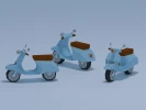 3d papercraft scooter, pepakura pdf, svg scooter template, DIY motorbike decoration, lowpoly decor, home paper decor, papercraft vehicle