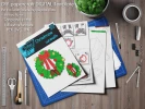 3d papercraft Christmas wreath, pepakura pdf, wreath template, DIY Christmas decoration, lowpoly wall & door decor, New Year paper decor