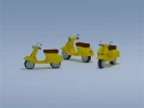 3d papercraft scooter, pepakura pdf, svg scooter template, DIY motorbike decoration, lowpoly decor, home paper decor, papercraft vehicle