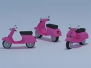 3d papercraft scooter, pepakura pdf, svg scooter template, DIY motorbike decoration, lowpoly decor, home paper decor, papercraft vehicle