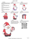 Santa Claus Papercraft 3D, pepakura Pdf template Low polygonal Paper Sculpture Diy Decor home loft office gift