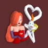 Jessica & Roger Rabbit Papercraft, PDF Template, DIY 3d Model, FanArt, Paper Sculpture, Low Poly, Pepakura Craft, Manualidad