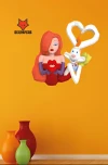 Jessica & Roger Rabbit Papercraft, PDF Template, DIY 3d Model, FanArt, Paper Sculpture, Low Poly, Pepakura Craft, Manualidad