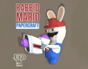 Rabbid Mario Papercraft Templates, Paper Art and Craft for Home Decor, DIY, 3DIER, PDF Patterns, Papercraft Templates, Low Poly