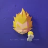 DIY Low Poly Papercraft, Vegeta, Digital template, DIY, Wall Decoration, Wall Hanging, Art, Hero, Anime