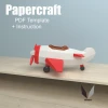 Plane 3D papercraft | DIY paper sculpture | Paper model pattern | Do it yourself | Low poly | PDF pattern | origami | home decor