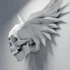 Winged Skull Paper Sculpture,Printable PDF template,Handmade Fantastic Models Papercraft,3D puzzle,Low Poly Home Decor,DIY Teens Gift