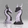 Papercraft Dragon Chess Piece Horse, Digital Template, PDF Download, Gurko, LowPoly, Pepakura, DIY Origami Sculpture, Paper Party Decoration