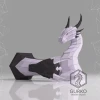Papercraft Dragon Chess Piece Horse, Digital Template, PDF Download, Gurko, LowPoly, Pepakura, DIY Origami Sculpture, Paper Party Decoration