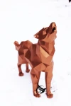 Wolf Low Poly Papercraft, Paper Sculpture, Low Poly PDF Template, DIY Decor & Gift