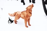 Wolf Low Poly Papercraft, Paper Sculpture, Low Poly PDF Template, DIY Decor & Gift