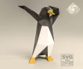 Digital templates in PDF for paper low-poly sculpture Penguin Dance
